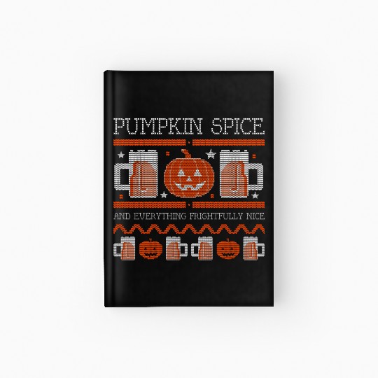 Pumpkin Spice Halloween Drink Hardcover Journal
