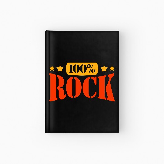 100 % Percent Rock Heavy Metal Music Text Logo Hardcover Journal