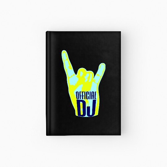 Official DJ Music Heavy Metal Horns Hand Gesture Hardcover Journal