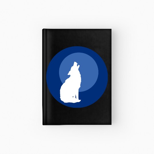 Wolf Moon Nature Vector Hardcover Journal
