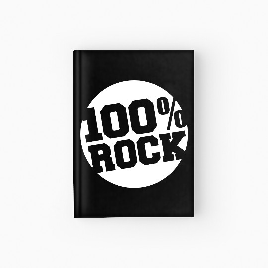 100 % Percent Rock Heavy Metal Music Text Logo Hardcover Journal