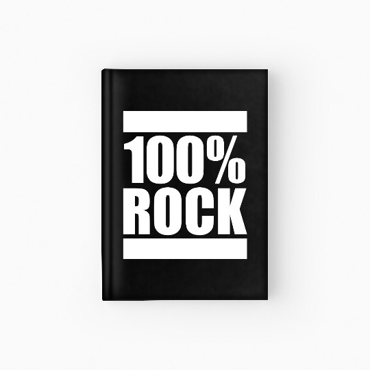 100 % Percent Rock Heavy Metal Music Text Logo Hardcover Journal