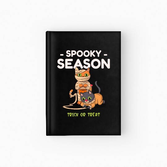 Spooky Seasons Trick or Treat Cat Mummy Hardcover Journal