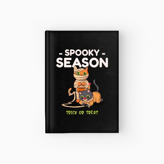 Spooky Seasons Trick or Treat Cat Mummy Hardcover Journal
