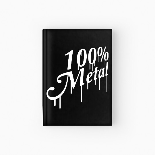 100 % Percent Metal Music Fun Graffiti Drops Stamp Hardcover Journal