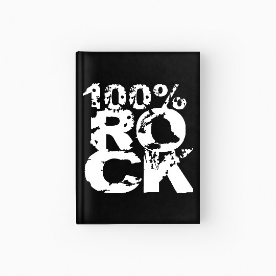 100 % Percent Rock Heavy Metal Music Text Logo Hardcover Journal