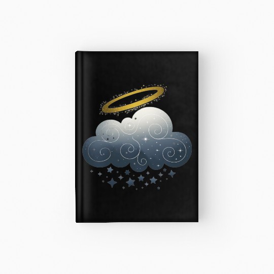 Celestial Embrace Cloud and Star in a Magical Glow Hardcover Journal