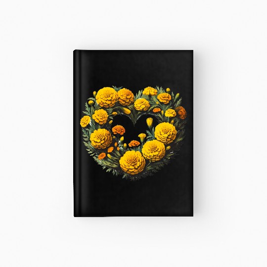 Marigold Flowers Hardcover Journal