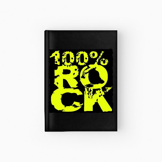 100 % Percent Rock Heavy Metal Music Text Logo Hardcover Journal