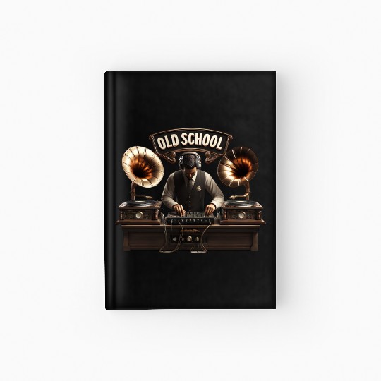 Old School DJ Retro Vibes Hardcover Journal