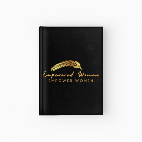 Black and Gold Empowered Women Hardcover Journal