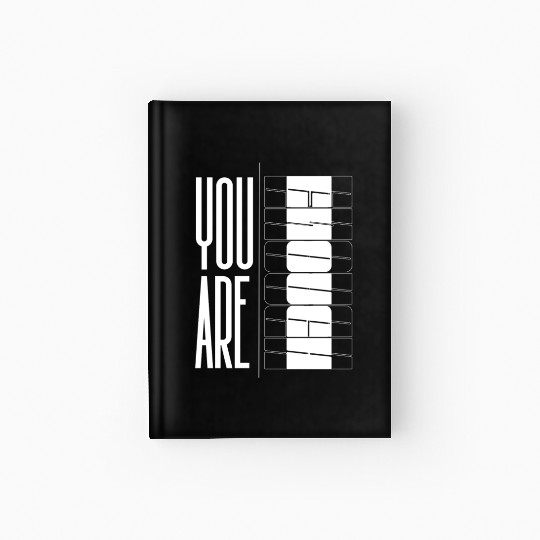 You Are Enough" Inspirational Optical quote Hardcover Journal