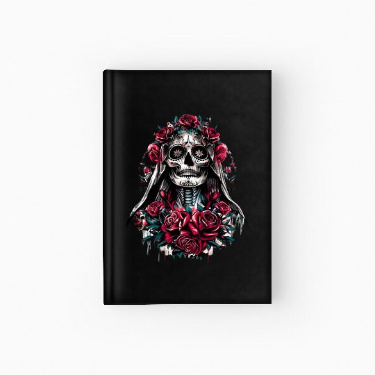 la Santa Muerte Saint Death Mexican Folklore skull Hardcover Journal