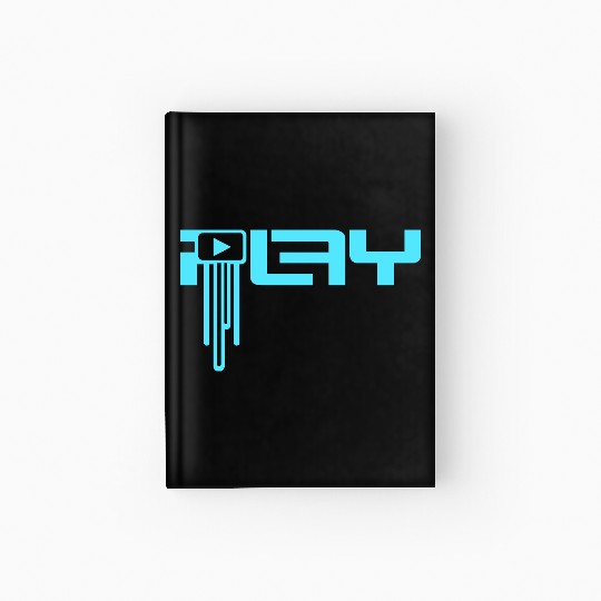Play Icon Party On Techno DJ Music Graffiti Drops Hardcover Journal