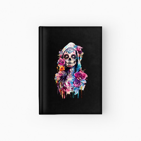 Santa Muerte Saint Mexican Folklore Dead Skull Hardcover Journal