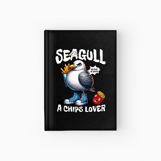 Seagull The Potato Chips Lover Funny Sea Bird Hardcover Journal