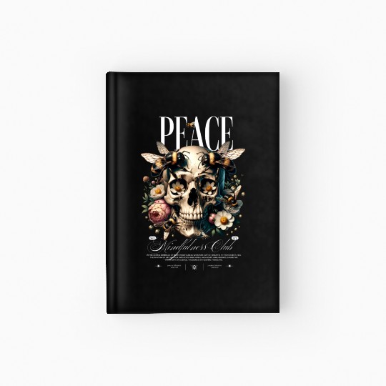 Rest In Peace skull Hardcover Journal