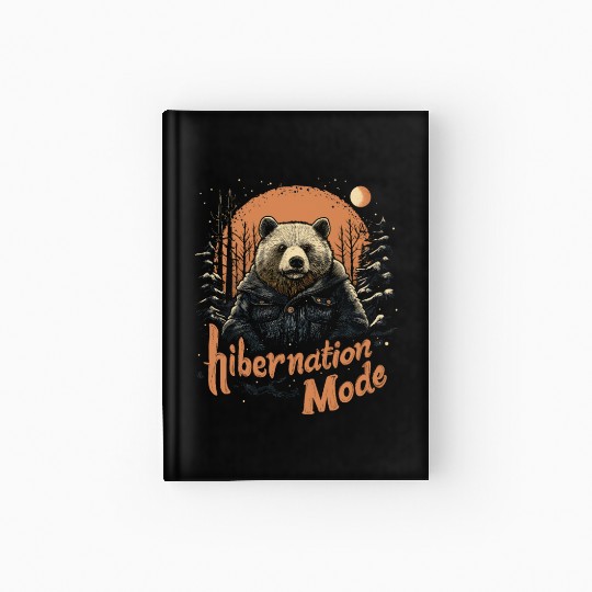 Hibernation Mode Brown Bear Hardcover Journal