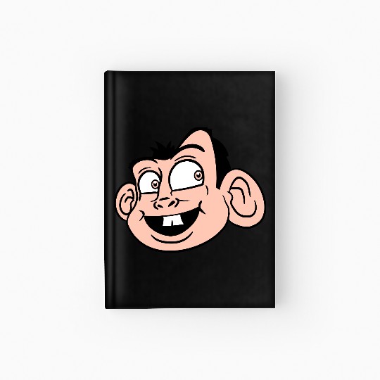 Monkey Face Sweet Cute Little Head Laughs Happy Hardcover Journal