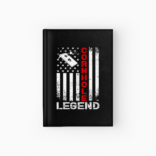 Cornhole Legend US American Flag Hardcover Journal