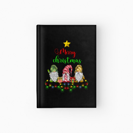 Gnomes Christmas Tree Funny Xmas Holidays Hardcover Journal