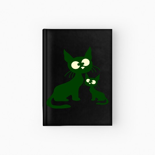 Crazy cat mom dad kitten child kitten family team Hardcover Journal