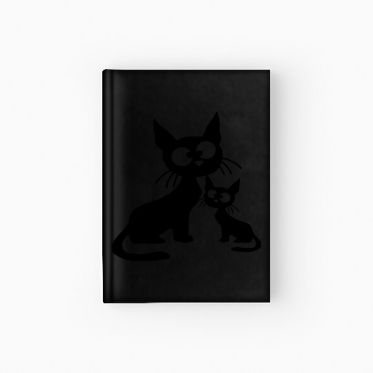 Crazy cat mom dad kitten child kitten family team Hardcover Journal