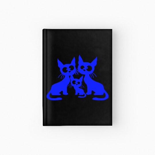 Crazy cat mom dad kitten child kitten family team Hardcover Journal