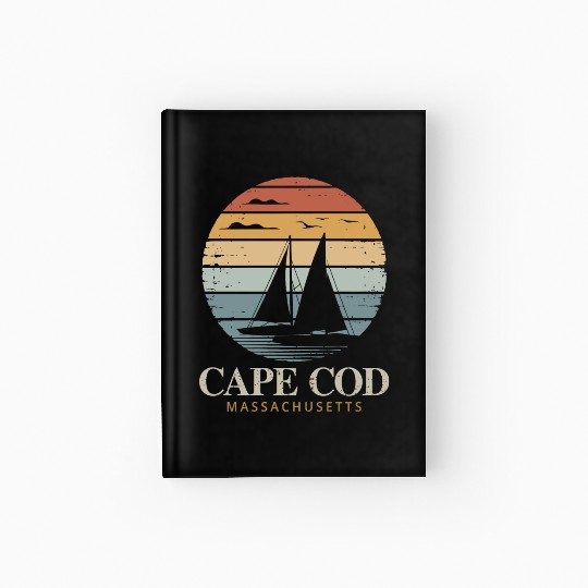 Cape Cod Vintage SunsetMassachusetts Sailing Hardcover Journal