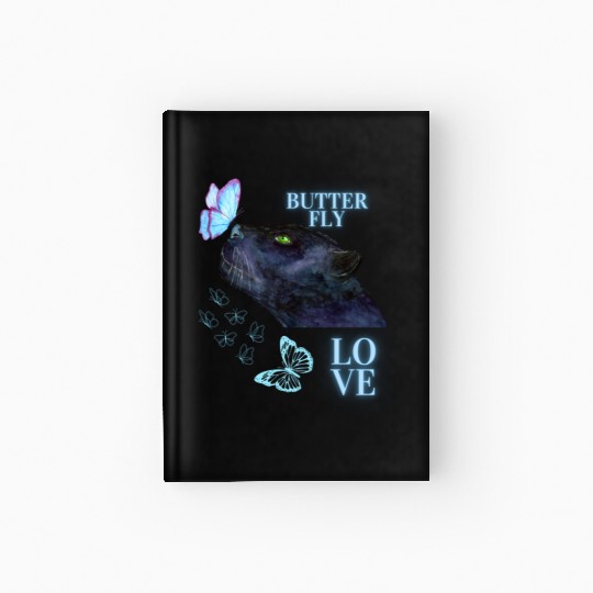 black panther lover butterfly Hardcover Journal