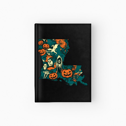 Louisiana USA Halloween Hardcover Journal