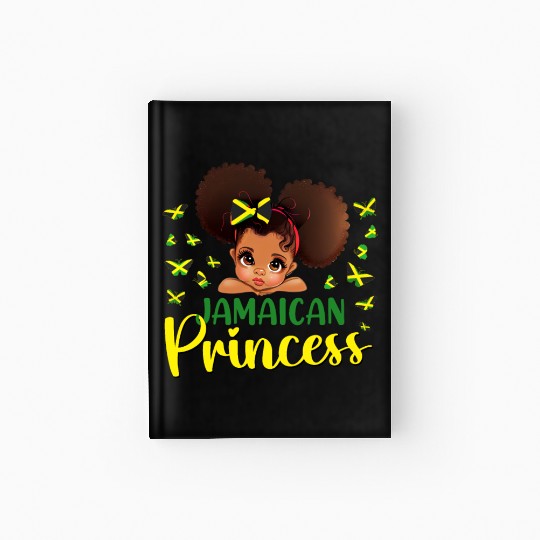 Jamaica Princess Flag for Girls Jamaican Pride Hardcover Journal