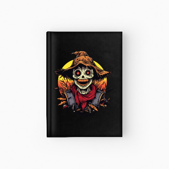 Cartoon Horror Scarecrow Hardcover Journal