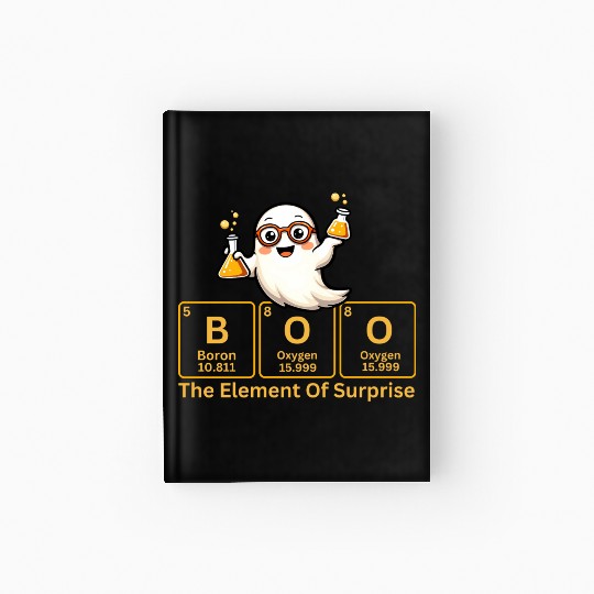 Boo - The Element of Surprise Chemistry Ghost Hardcover Journal