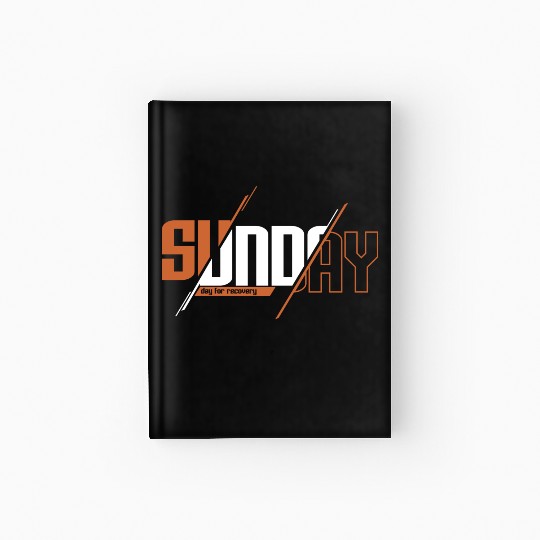 text sunday with theme Tipografi eksperimental Hardcover Journal