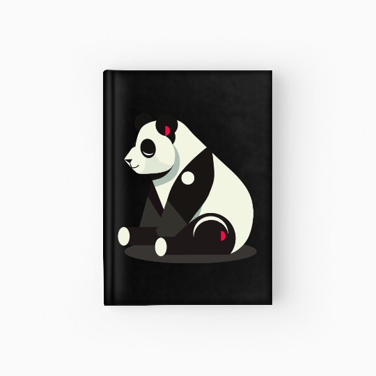 Geometric Panda - Minimalist and Cute Hardcover Journal