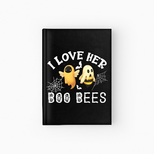 I Love Her Boo Bees Hardcover Journal Funny Couples Halloween Co
