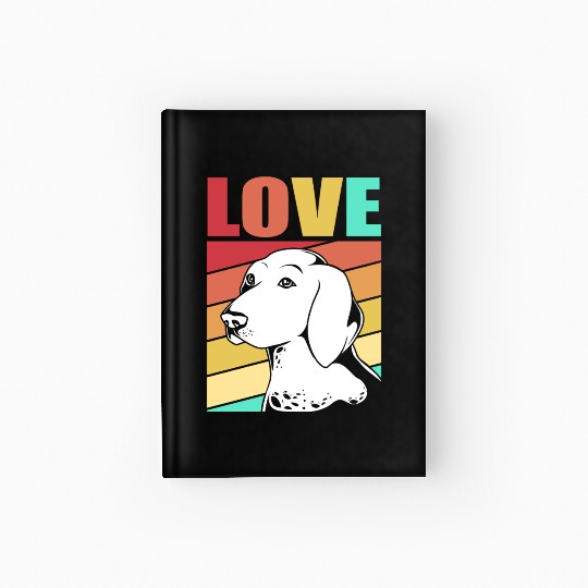 Retro German Shorthaired Pointer Dog I Love My GSP Hardcover Journal