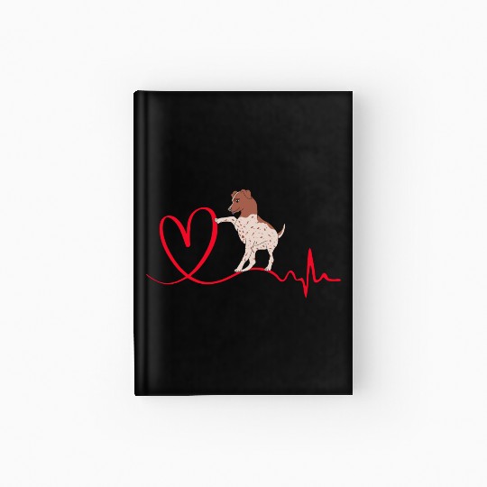 Dog Heartbeat I Love My German Shorthaired Pointer Hardcover Journal