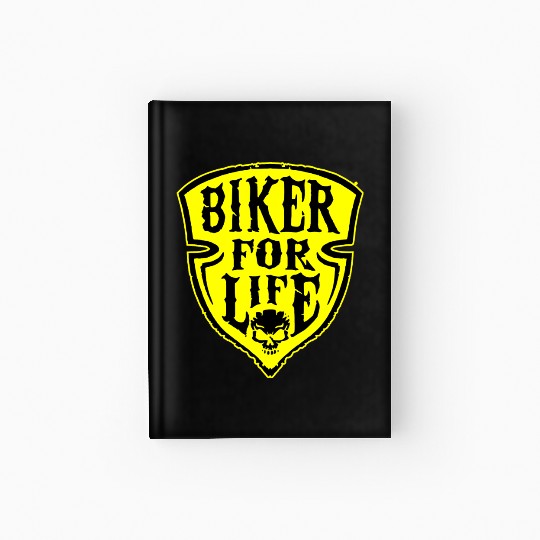Biker For Life Shield LIKE US ON FACEBOOK # Hardcover Journal