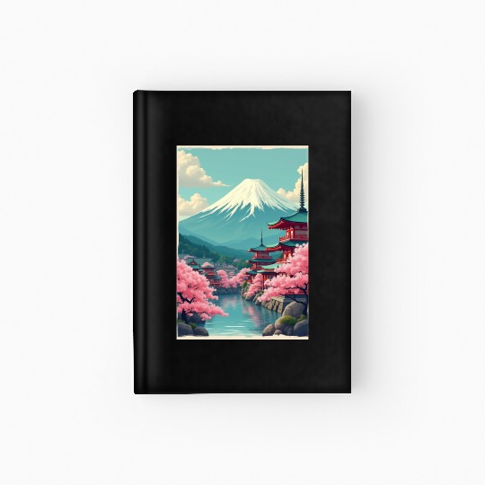 Serenity Beneath Mount Fuji Hardcover Journal