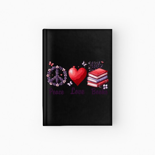 Peace, Love & Books Hardcover Journal