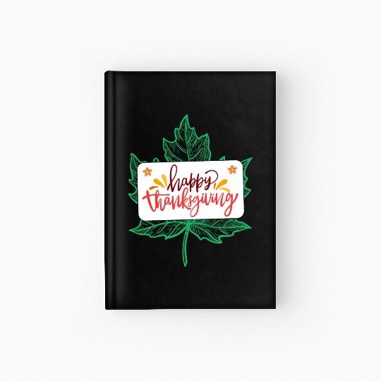 Happy Thanksgiving Leaf Hardcover Journal