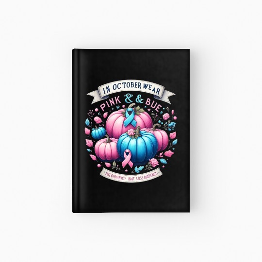 In October Wear Pink & Blue Pregnancy Infant Hardcover Journal