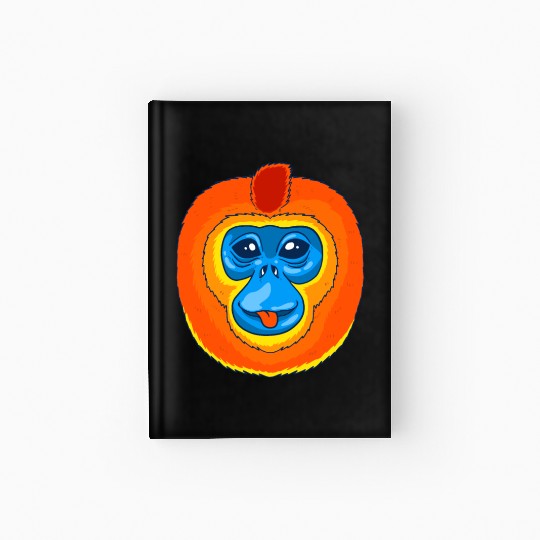 Cute Golden Snub Nosed Monkey Face Hardcover Journal