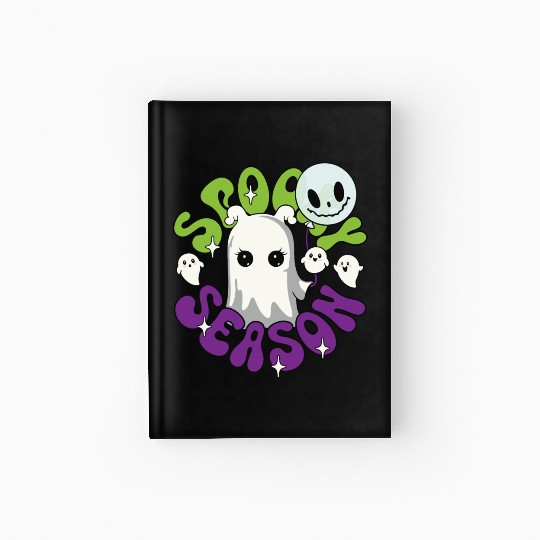 Halloween Ghosts Spooky Season Hardcover Journal
