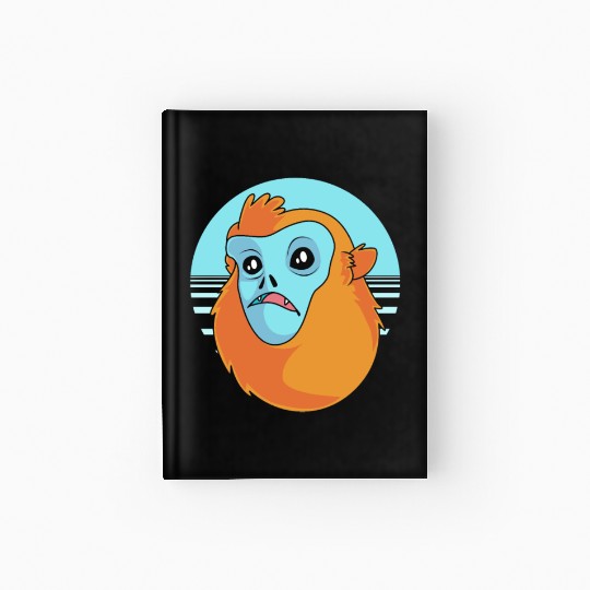 Funny Monkey Face Golden Snub Nosed Monkey Hardcover Journal