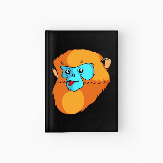 Cute Monkey Face Golden Snub Nosed Monkey Lover Hardcover Journal
