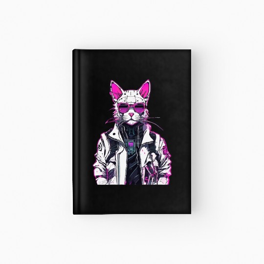 Cyberpunk Cat: Neon Outlaw Hardcover Journal