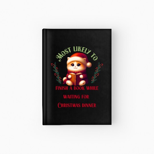 Most Likely To Christmas Bookish Quotes Hardcover Journal
